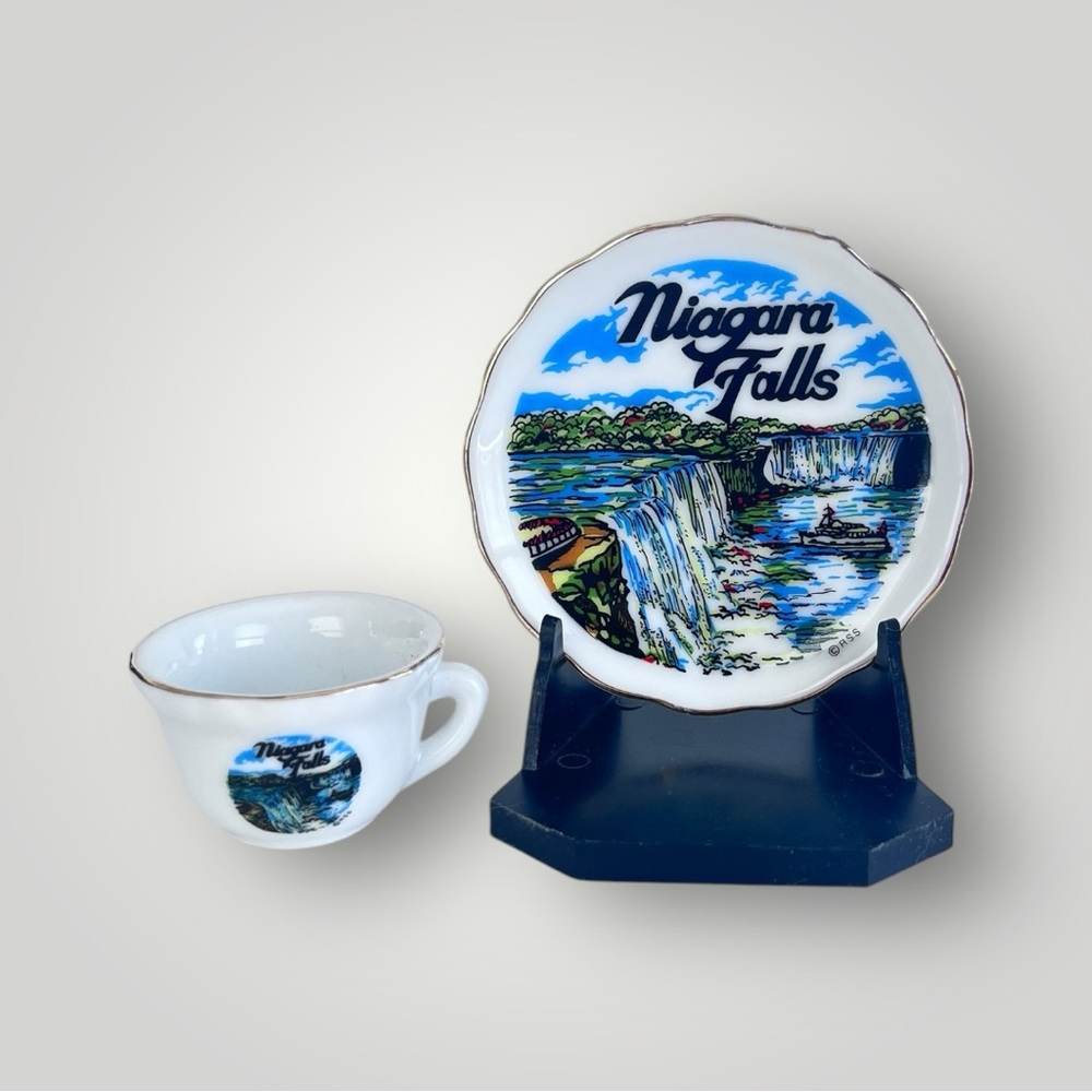 Niagara Falls Mini Plate & Cup Souvenir - Picture 4 of 8